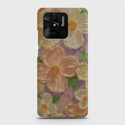 Xiaomi Redmi 10C Cover - Floral Series - Design 11 - White & Green - Matte Finish - Snap On Hard Case with LifeTime Colors Guarantee