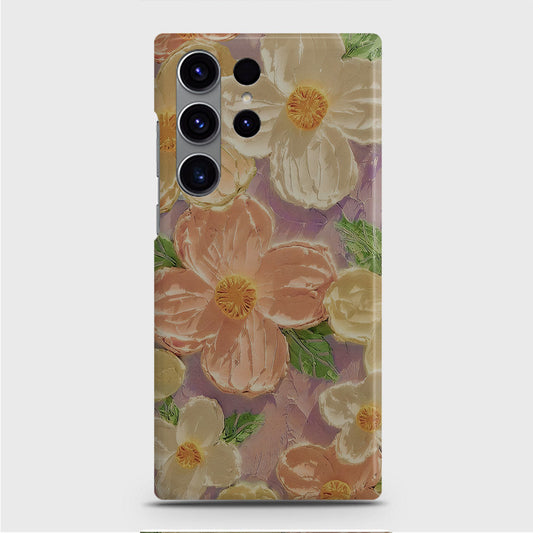 Samsung Galaxy S23 Ultra Cover - Floral Series - Design 11 - White & Green - Matte Finish - Snap On Hard Case with LifeTime Colors Guarantee