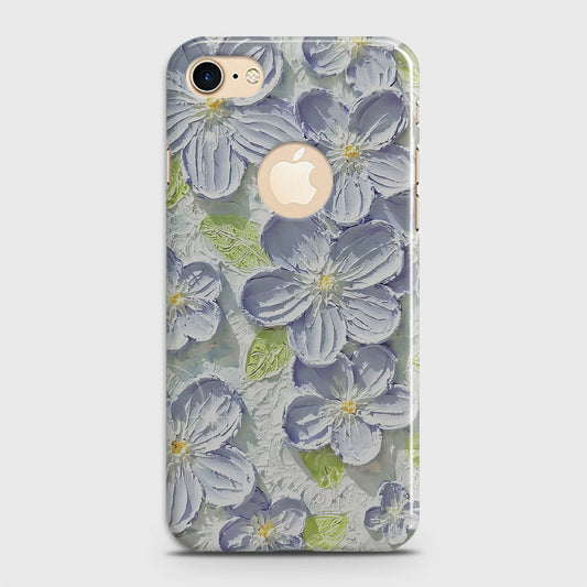 iPhone 8 Cover - Floral Series - Design 12 - Purple & Green - Matte Finish - Snap On Hard Case with LifeTime Colors Guarantee