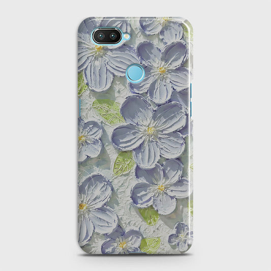 Oppo A5 with Sensor Cut Cover - Floral Series - Design 12 - Purple & Green - Matte Finish - Snap On Hard Case with LifeTime Colors Guarantee