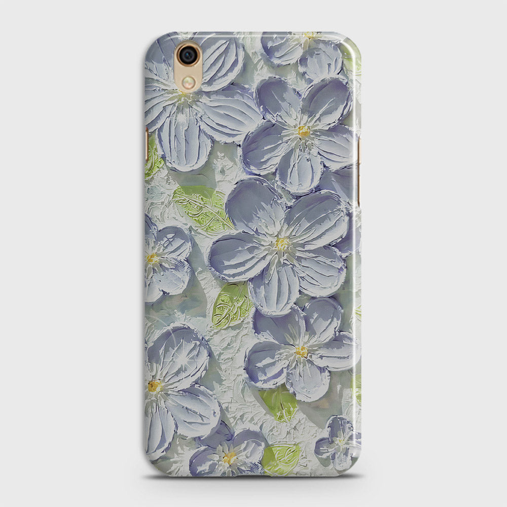 Oppo A37 Cover - Floral Series - Design 12 - Purple & Green - Matte Finish - Snap On Hard Case with LifeTime Colors Guarantee