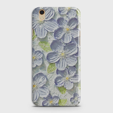 Oppo A37 Cover - Floral Series - Design 12 - Purple & Green - Matte Finish - Snap On Hard Case with LifeTime Colors Guarantee