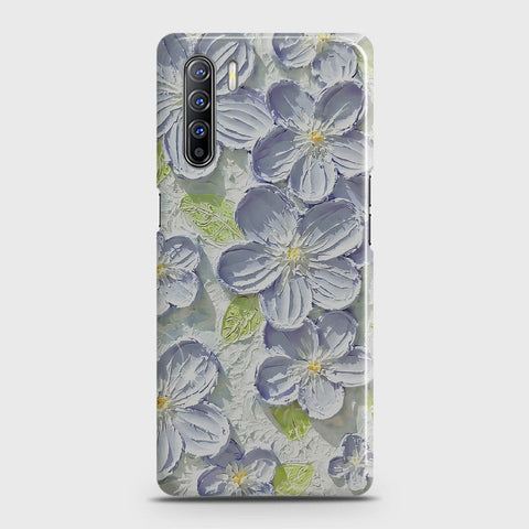 Oppo F15 Cover - Floral Series - Design 12 - Purple & Green - Matte Finish - Snap On Hard Case with LifeTime Colors Guarantee (Fast Delivery)(FS)