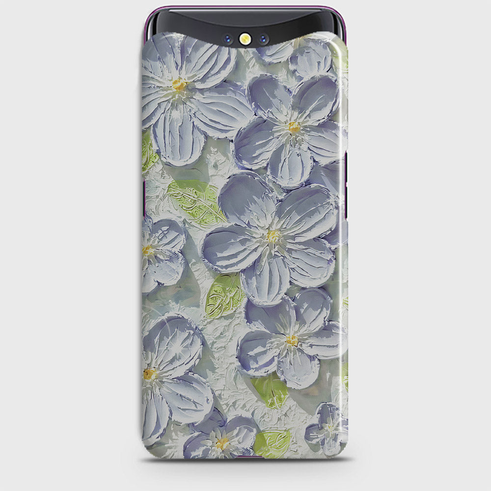 Oppo Find X Cover - Floral Series - Design 12 - Purple & Green - Matte Finish - Snap On Hard Case with LifeTime Colors Guarantee