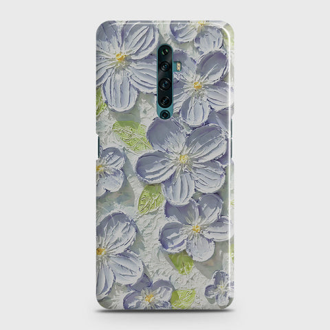 Oppo Reno 2F Cover - Floral Series - Design 12 - Purple & Green - Matte Finish - Snap On Hard Case with LifeTime Colors Guarantee