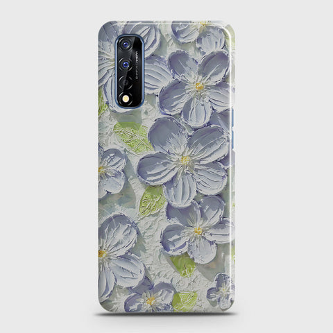 Realme Narzo 30 Cover - Floral Series - Design 12 - Purple & Green - Matte Finish - Snap On Hard Case with LifeTime Colors Guarantee