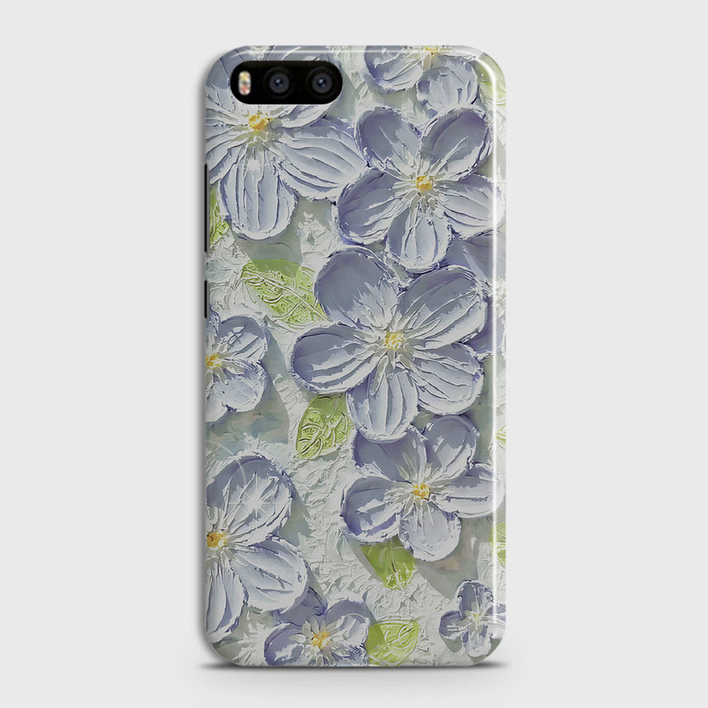 Xiaomi Mi 6  Cover - Floral Series - Design 12 - Purple & Green - Matte Finish - Snap On Hard Case with LifeTime Colors Guarantee
