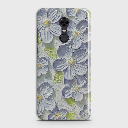 Redmi 5 Plus  Cover - Floral Series - Design 12 - Purple & Green - Matte Finish - Snap On Hard Case with LifeTime Colors Guarantee