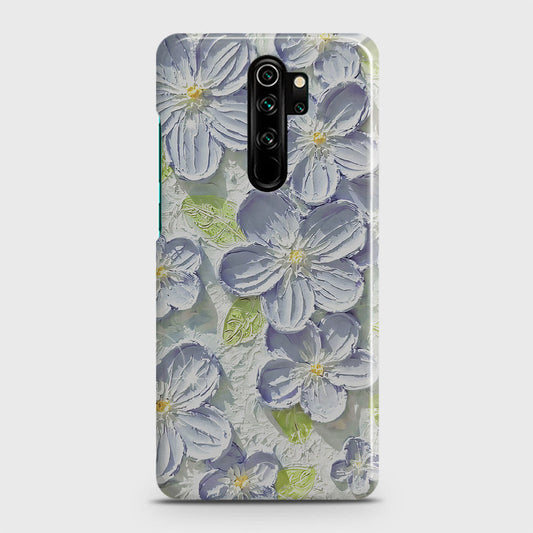 Xiaomi Redmi Note 8 Pro Cover - Floral Series - Design 12 - Purple & Green - Matte Finish - Snap On Hard Case with LifeTime Colors Guarantee