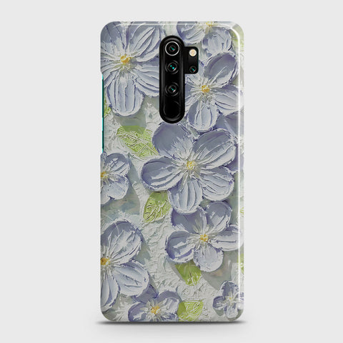 Xiaomi Redmi Note 8 Pro Cover - Floral Series - Design 12 - Purple & Green - Matte Finish - Snap On Hard Case with LifeTime Colors Guarantee