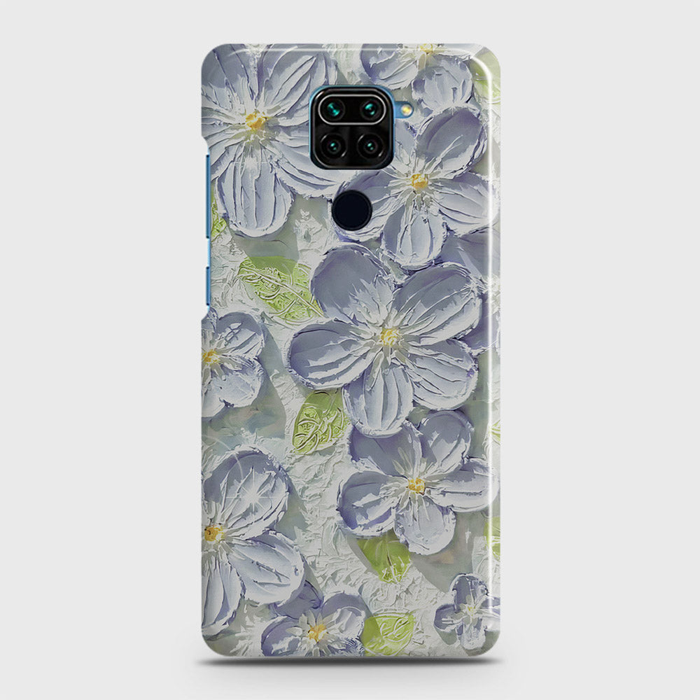 Xiaomi Redmi 10X 4G Cover - Floral Series - Design 12 - Purple & Green - Matte Finish - Snap On Hard Case with LifeTime Colors Guarantee