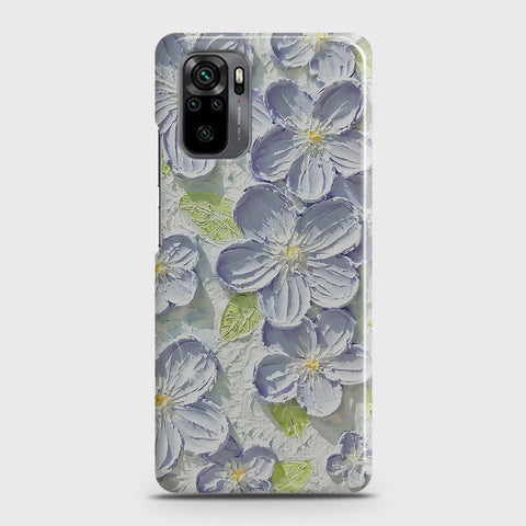 Xiaomi Redmi Note 10 4G Cover - Floral Series - Design 12 - Purple & Green - Matte Finish - Snap On Hard Case with LifeTime Colors Guarantee (Fast Delivery)(FS)
