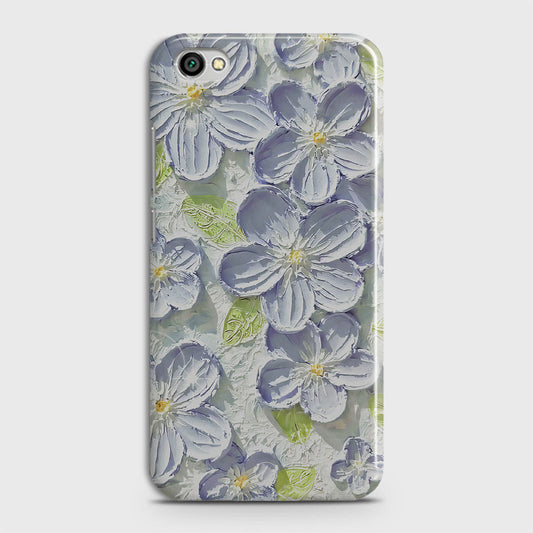 Xiaomi Redmi Note 5A Without Sensor Cover - Floral Series - Design 12 - Purple & Green - Matte Finish - Snap On Hard Case with LifeTime Colors Guarantee