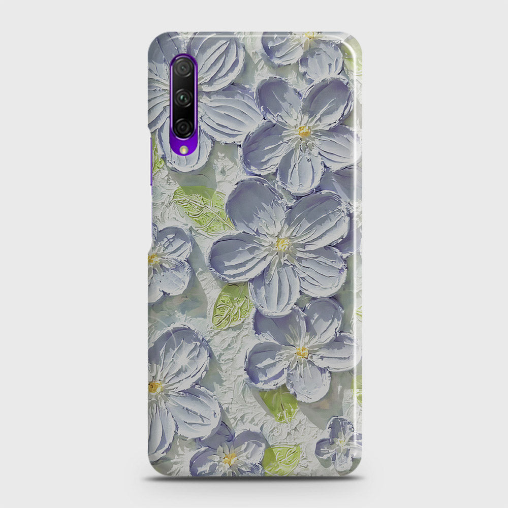 Honor 9X Cover - Floral Series - Design 12 - Purple & Green - Matte Finish - Snap On Hard Case with LifeTime Colors Guarantee
