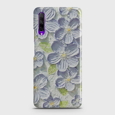 Honor 9X Cover - Floral Series - Design 12 - Purple & Green - Matte Finish - Snap On Hard Case with LifeTime Colors Guarantee