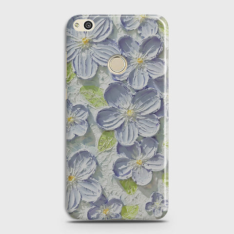 Huawei Honor 8C Cover - Floral Series - Design 12 - Purple & Green - Matte Finish - Snap On Hard Case with LifeTime Colors Guarantee