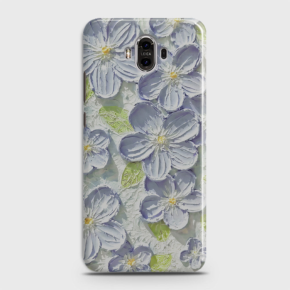 Huawei Mate 10 Cover - Floral Series - Design 12 - Purple & Green - Matte Finish - Snap On Hard Case with LifeTime Colors Guarantee