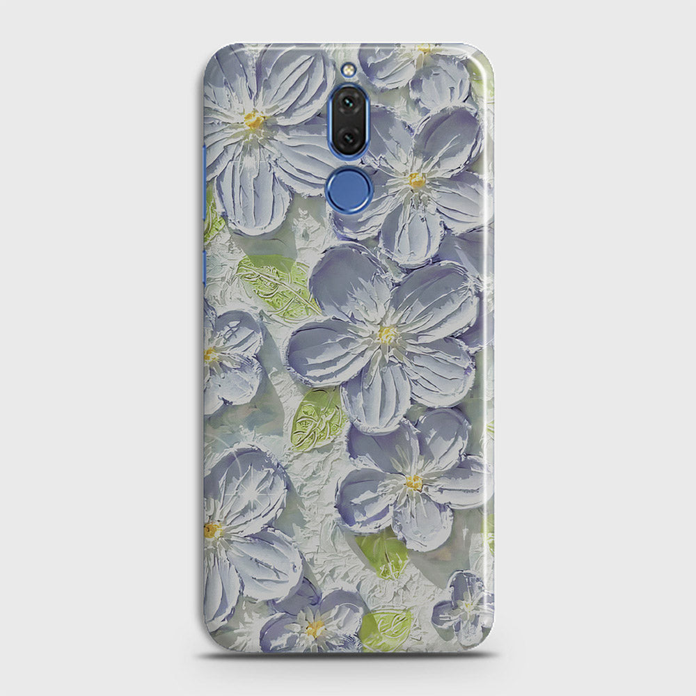 Huawei Mate 10 Lite Cover - Floral Series - Design 12 - Purple & Green - Matte Finish - Snap On Hard Case with LifeTime Colors Guarantee