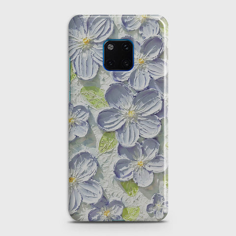 Huawei Mate 20 Pro Cover - Floral Series - Design 12 - Purple & Green - Matte Finish - Snap On Hard Case with LifeTime Colors Guarantee