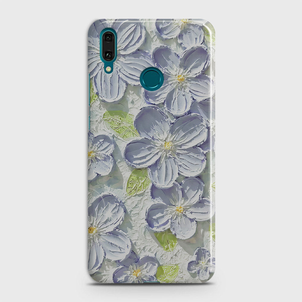 Huawei P Smart Plus Cover - Floral Series - Design 12 - Purple & Green - Matte Finish - Snap On Hard Case with LifeTime Colors Guarantee