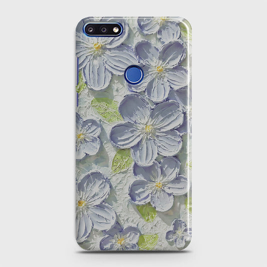 Honor 7A Cover - Floral Series - Design 12 - Purple & Green - Matte Finish - Snap On Hard Case with LifeTime Colors Guarantee