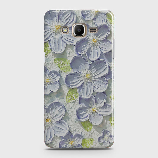 Samsung Galaxy J7 Core Cover - Floral Series - Design 12 - Purple & Green - Matte Finish - Snap On Hard Case with LifeTime Colors Guarantee