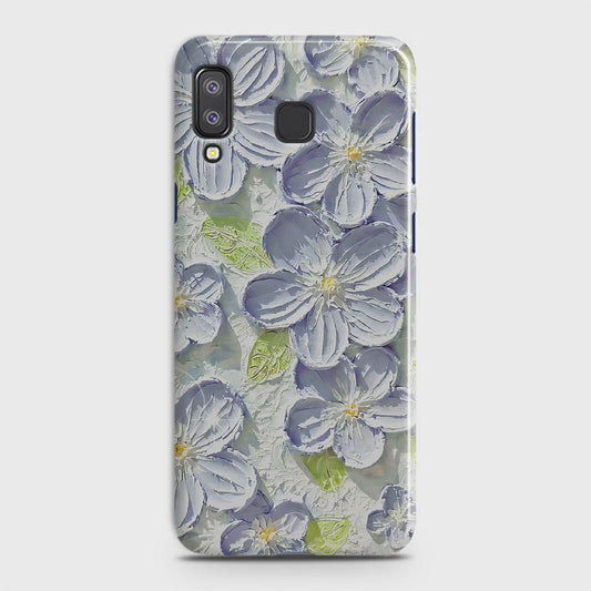 Samsung Galaxy A9 Star Cover - Floral Series - Design 12 - Purple & Green - Matte Finish - Snap On Hard Case with LifeTime Colors Guarantee