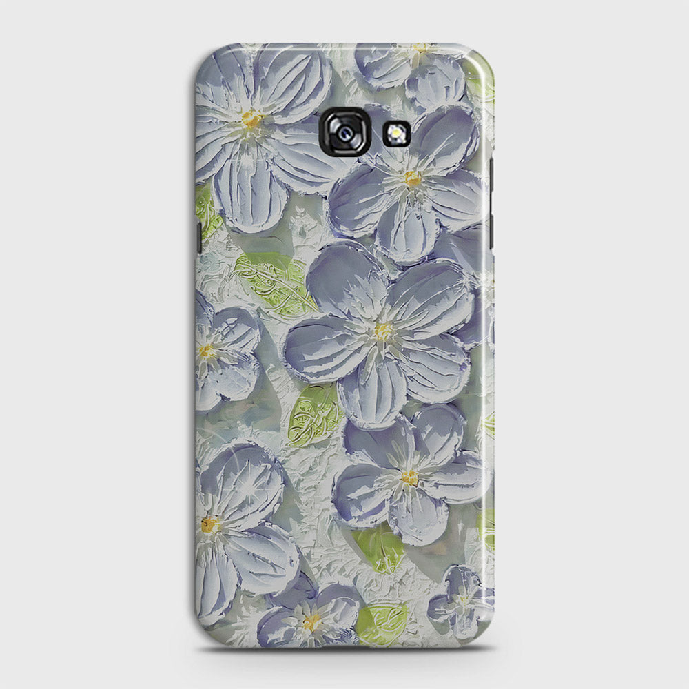 Samsung Galaxy A3 2017 Cover - Floral Series - Design 12 - Purple & Green - Matte Finish - Snap On Hard Case with LifeTime Colors Guarantee