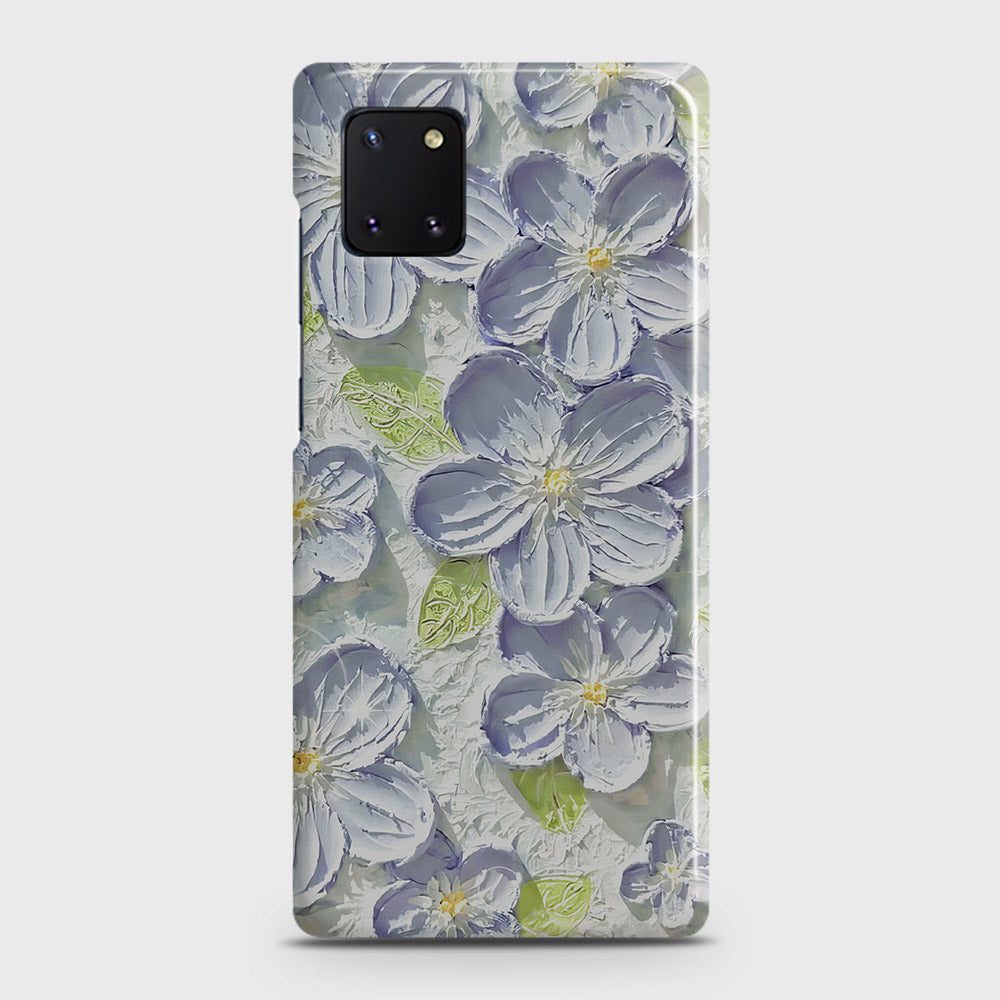 Samsung Galaxy Note 10 Lite Cover - Floral Series - Design 12 - Purple & Green - Matte Finish - Snap On Hard Case with LifeTime Colors Guarantee