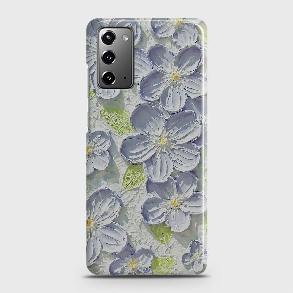 Samsung Galaxy Note 20 Cover - Floral Series - Design 12 - Purple & Green - Matte Finish - Snap On Hard Case with LifeTime Colors Guarantee