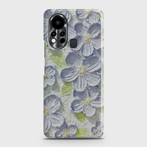 Infinix Hot 11s Cover - Floral Series - Design 12 - Purple & Green - Matte Finish - Snap On Hard Case with LifeTime Colors Guarantee