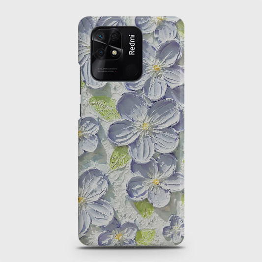 Xiaomi Redmi 10C Cover - Floral Series - Design 12 - Purple & Green - Matte Finish - Snap On Hard Case with LifeTime Colors Guarantee