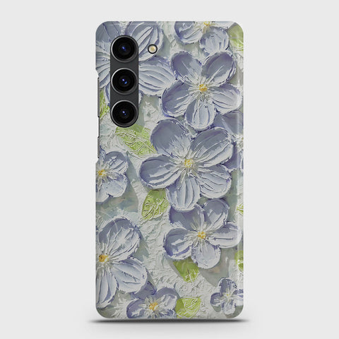 Samsung Galaxy S23 Cover - Floral Series - Design 12 - Purple & Green - Matte Finish - Snap On Hard Case with LifeTime Colors Guarantee