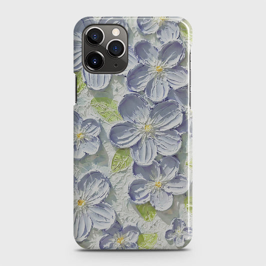 iPhone 11 Pro Cover - Floral Series - Design 12 - Purple & Green - Matte Finish - Snap On Hard Case with LifeTime Colors Guarantee (Fast Delivery) (H)