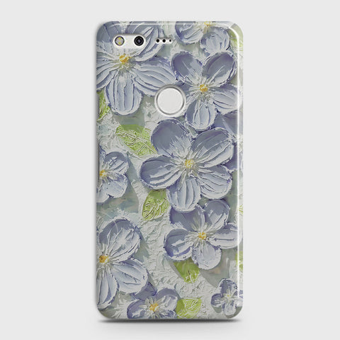 Google Pixel Cover - Floral Series - Design 12 - Purple & Green - Matte Finish - Snap On Hard Case with LifeTime Colors Guarantee