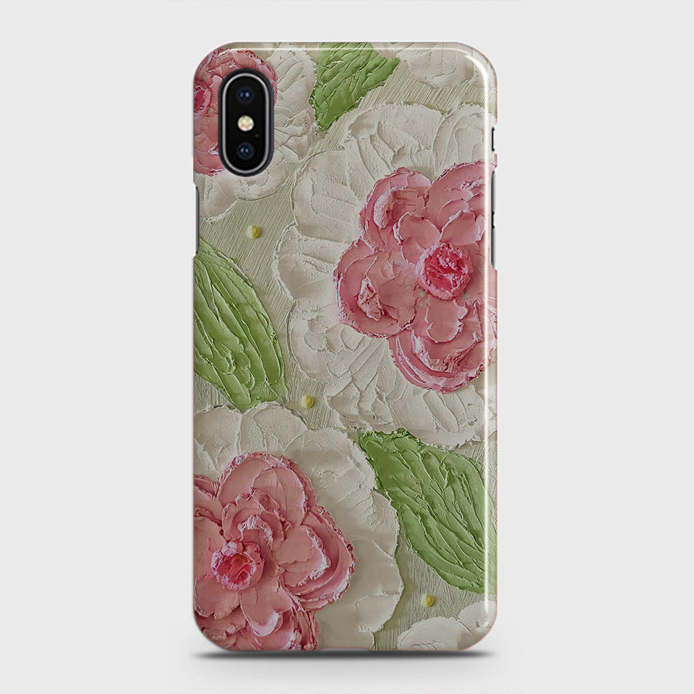 iPhone XS Cover - Floral Series - Design 13 - Green - Matte Finish - Snap On Hard Case with LifeTime Colors Guarantee
