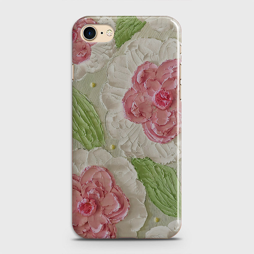 iPhone 8 Cover - Floral Series - Design 13 - Green - Matte Finish - Snap On Hard Case with LifeTime Colors Guarantee