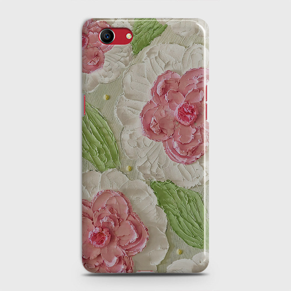 Oppo A1k  Cover - Floral Series - Design 13 - Green - Matte Finish - Snap On Hard Case with LifeTime Colors Guarantee