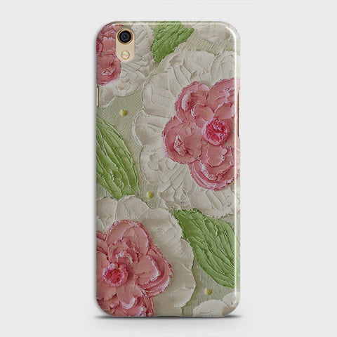 Oppo A37 Cover - Floral Series - Design 13 - Green - Matte Finish - Snap On Hard Case with LifeTime Colors Guarantee