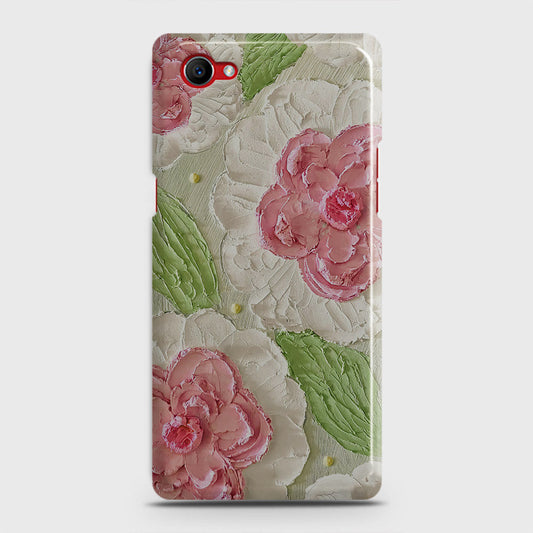 Oppo F7 Youth Cover - Floral Series - Design 13 - Green - Matte Finish - Snap On Hard Case with LifeTime Colors Guarantee