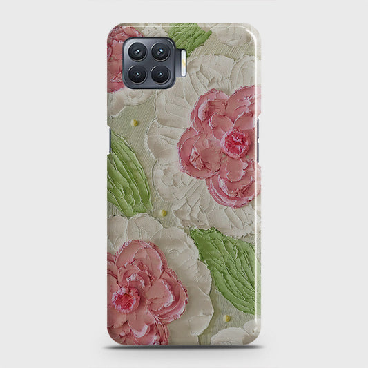 Oppo F17 Pro Cover - Floral Series - Design 13 - Green - Matte Finish - Snap On Hard Case with LifeTime Colors Guarantee