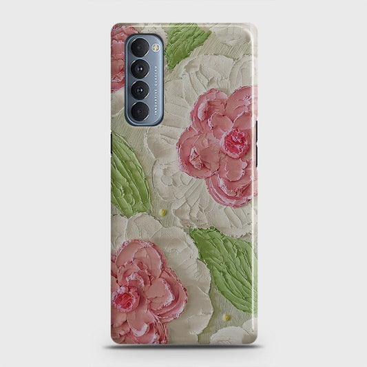 Oppo Reno 4 Pro 4G Cover - Floral Series - Design 13 - Green - Matte Finish - Snap On Hard Case with LifeTime Colors Guarantee