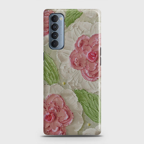 Oppo Reno 4 Pro 4G Cover - Floral Series - Design 13 - Green - Matte Finish - Snap On Hard Case with LifeTime Colors Guarantee