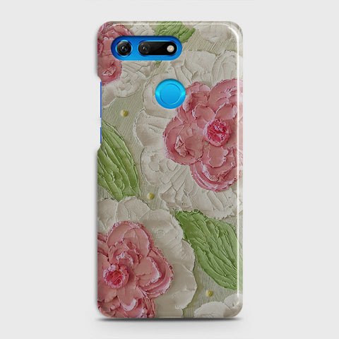 Huawei Honor View 20 Cover - Floral Series - Design 13 - Green - Matte Finish - Snap On Hard Case with LifeTime Colors Guarantee