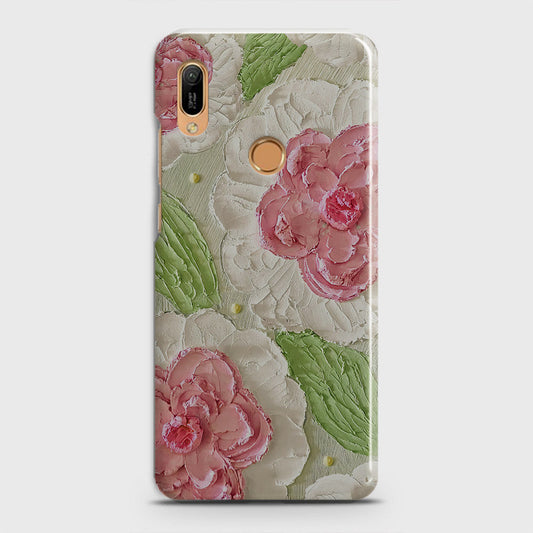 Huawei Y6 Prime 2019 Cover - Floral Series - Design 13 - Green - Matte Finish - Snap On Hard Case with LifeTime Colors Guarantee
