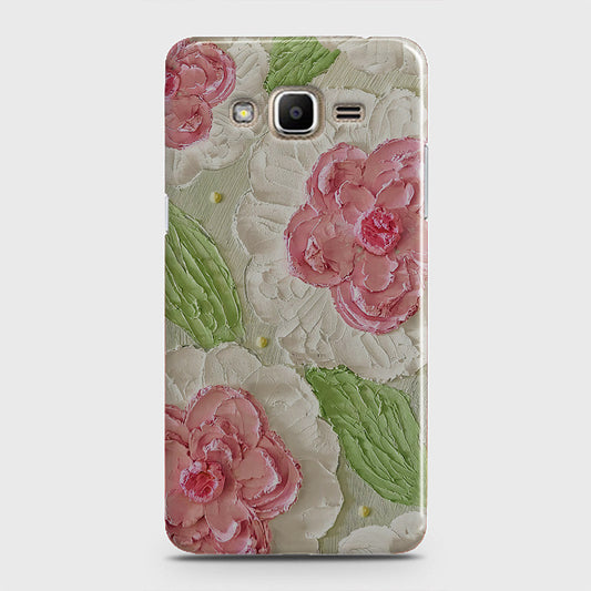 Samsung Galaxy J7 Core Cover - Floral Series - Design 13 - Green - Matte Finish - Snap On Hard Case with LifeTime Colors Guarantee