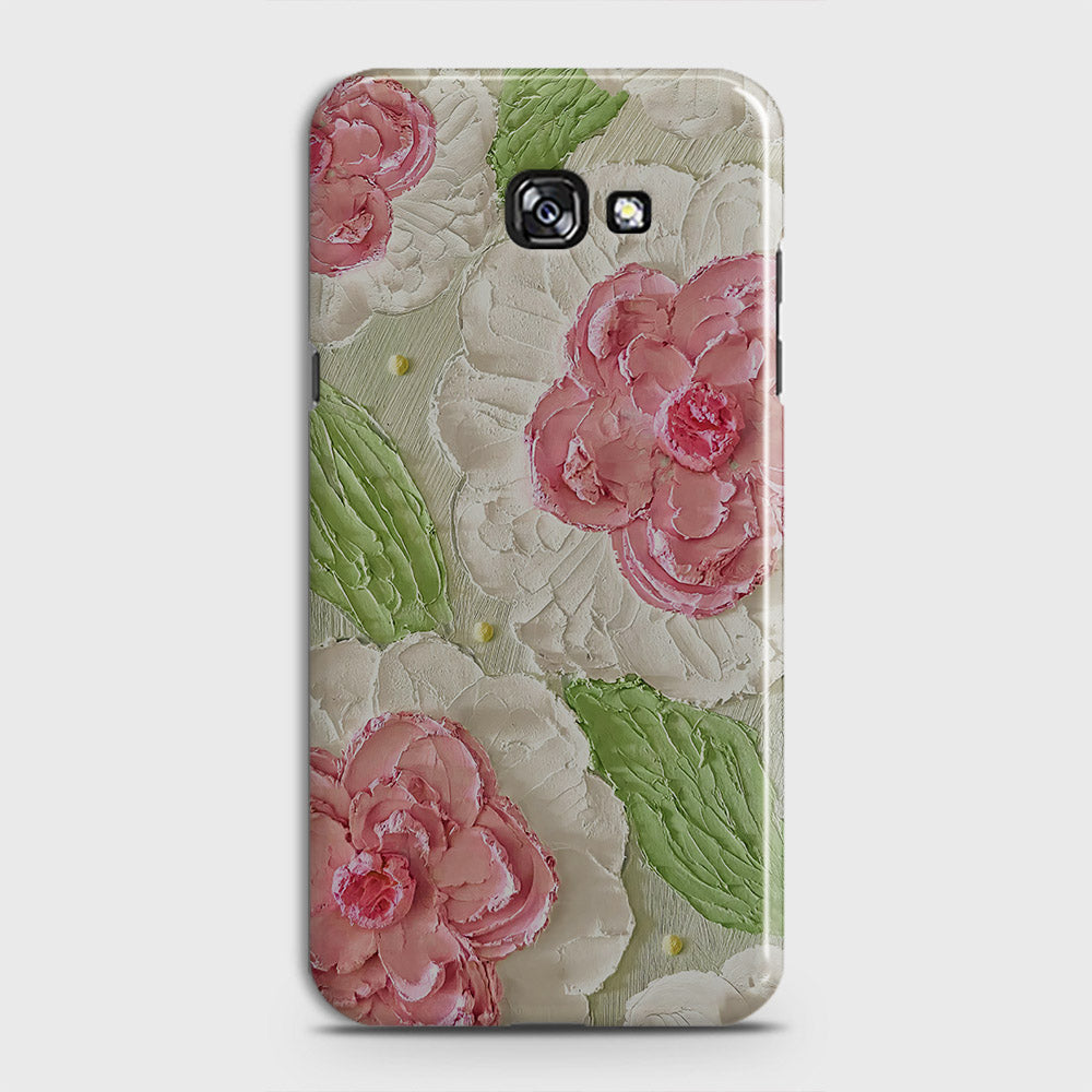 Samsung Galaxy A3 2017 Cover - Floral Series - Design 13 - Green - Matte Finish - Snap On Hard Case with LifeTime Colors Guarantee