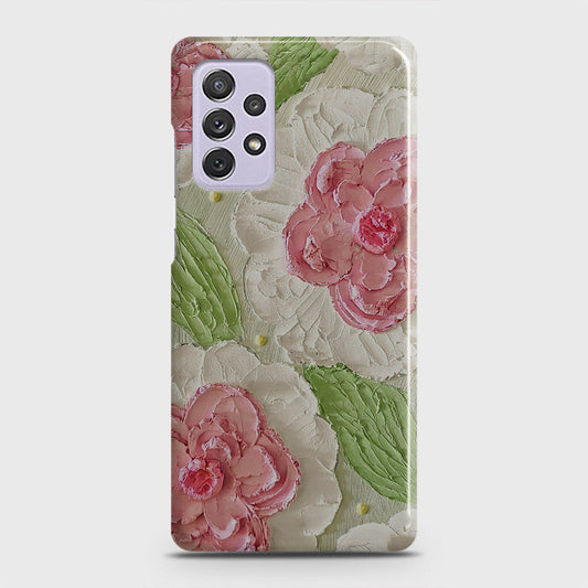 Samsung Galaxy A72 Cover - Floral Series - Design 13 - Green - Matte Finish - Snap On Hard Case with LifeTime Colors Guarantee