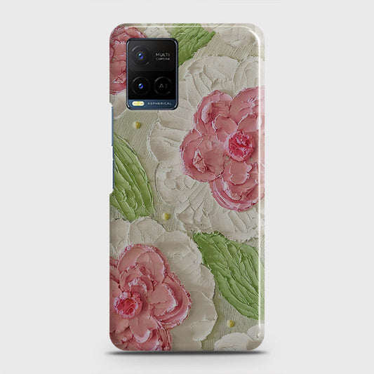 Vivo Y21 Cover - Floral Series - Design 13 - Green - Matte Finish - Snap On Hard Case with LifeTime Colors Guarantee