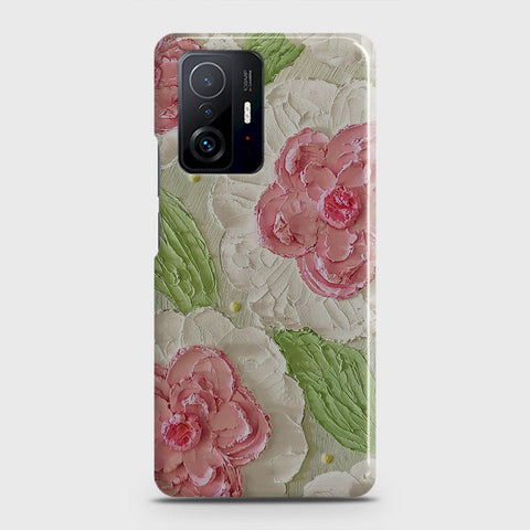 Xiaomi 11T Cover - Floral Series - Design 13 - Green - Matte Finish - Snap On Hard Case with LifeTime Colors Guarantee